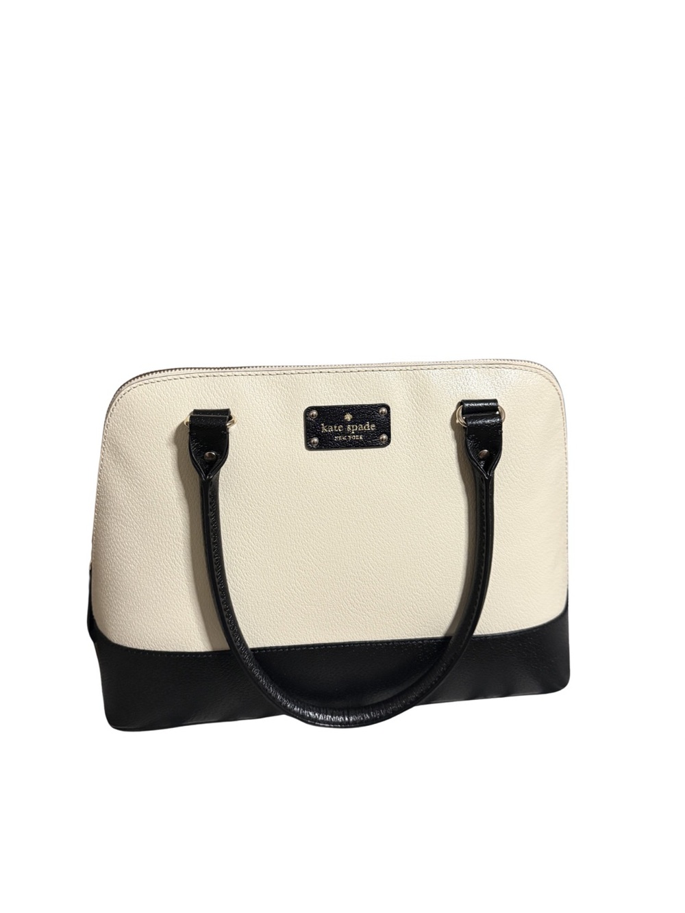 kate spade Cream and Black Two-Tone Satchel